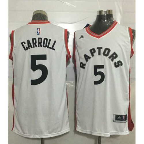 686428bd6e165_1 Raptors #5 DeMarre Carroll White Stitched NBA Jersey