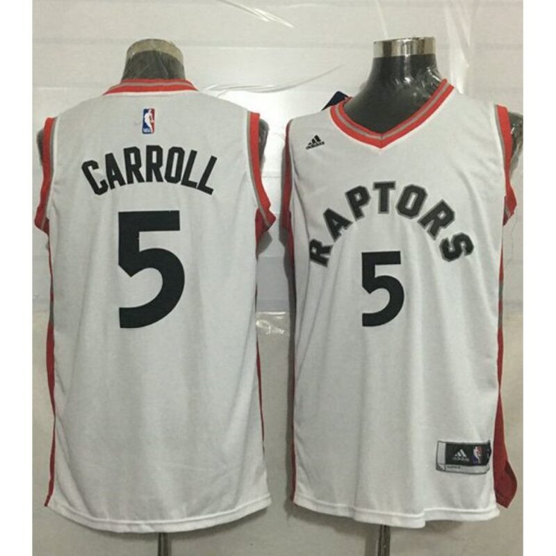 686428bd6e165_1 Raptors #5 DeMarre Carroll White Stitched NBA Jersey