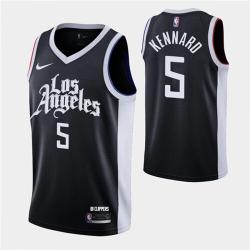 686428c64e765_1 Men's Los Angeles Clippers #5 Luke Kennard 2020-21 Black City Edition Stitched NBA Jersey