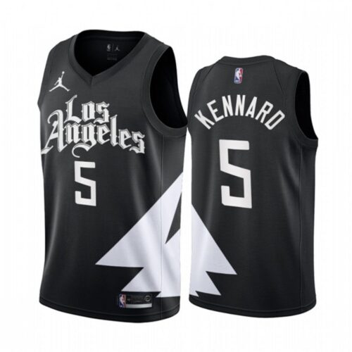 686428c9a8ac1_1 Men's Los Angeles Clippers #5 Luke Kennard 2022/23 Black Statement Edition Stitched Jersey