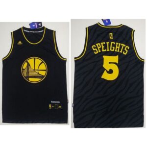686428e09b33c_1 Warriors #5 Marreese Speights Black Precious Metals Fashion Stitched NBA Jersey