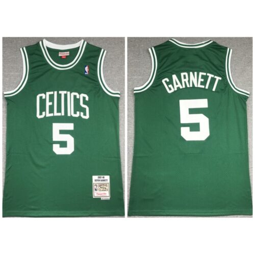686428fe9b5e3_1 Men's Boston Celtics #5 Kevin Garnett 2007-08 Green Throwback Stitched Jersey