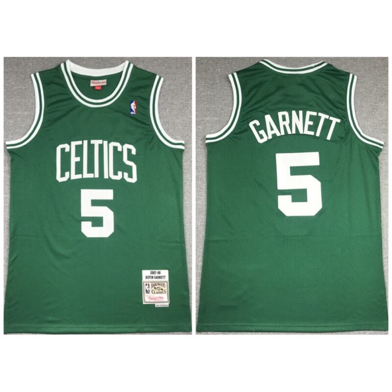 686428fe9b5e3_1 Men's Boston Celtics #5 Kevin Garnett 2007-08 Green Throwback Stitched Jersey