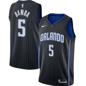 686429086882c_1 Men's Orlando Magic #5 Mohamed Bamba Black Icon Edition Stitched Swingman Jersey