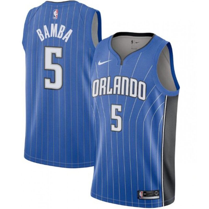 6864291234ac9_1 Men's Orlando Magic #5 Mohamed Bamba Royal Swingman Jersey