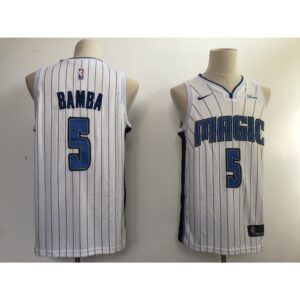68642918d1b6a_1 Magic #5 Mohamed Bamba White NBA Swingman Association Edition Jersey