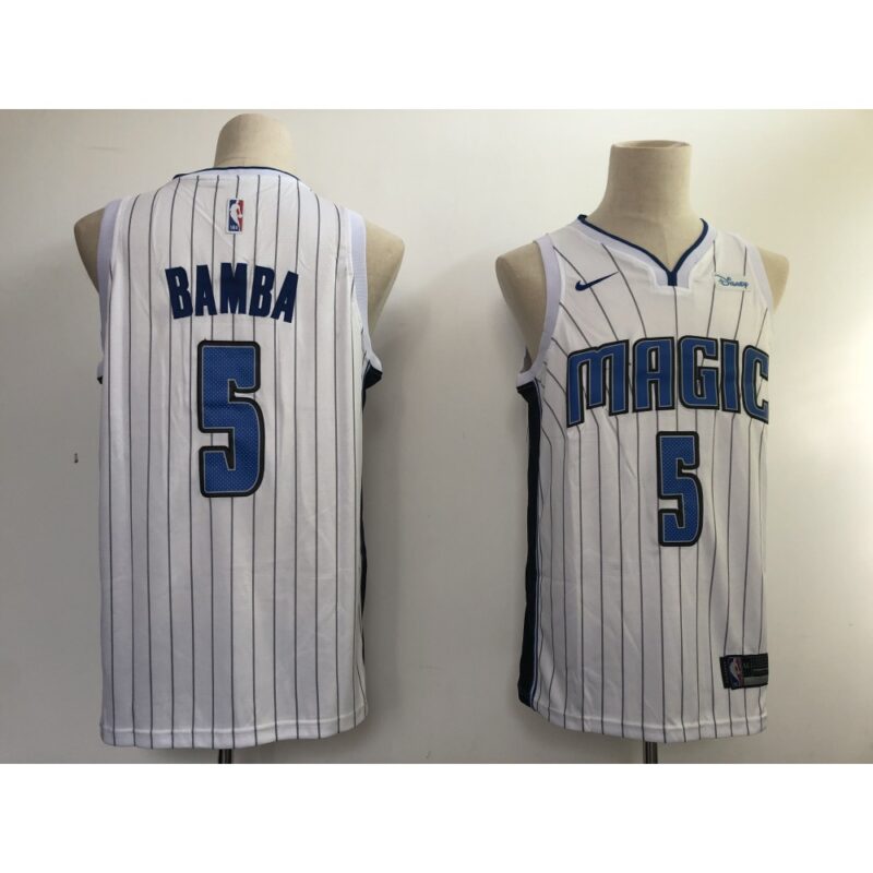 68642918d1b6a_1 Magic #5 Mohamed Bamba White NBA Swingman Association Edition Jersey