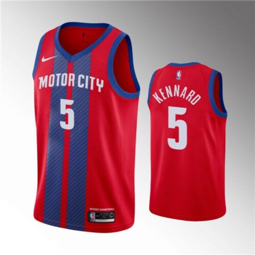 6864293e2a1b6_1 Men's Detroit Pistons #5 Luke Kennard Red 2019 City Edition Stitched Jersey