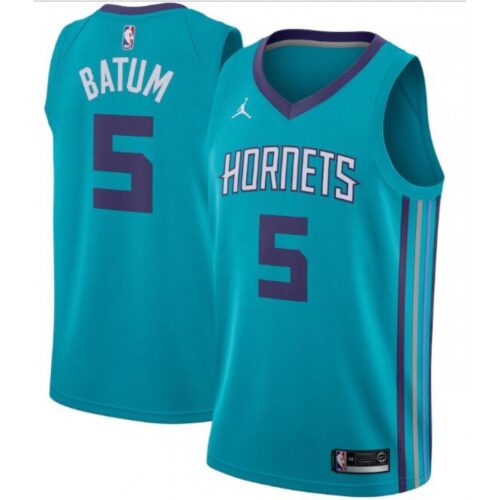 68642959627e9_1 Men's Charlotte Hornets #5 Nicolas Batum Teal Icon Edition Swingman Stitched Jersey