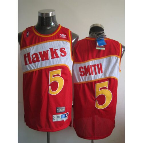 6864296369613_1 Hawks #5 Josh Smith Red Stitched Throwback NBA Jersey