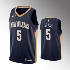 6864297abe94e_1 Men's New Orleans Pelicans #5 Herbert Jones Navy Icon Edition Stitched Jersey
