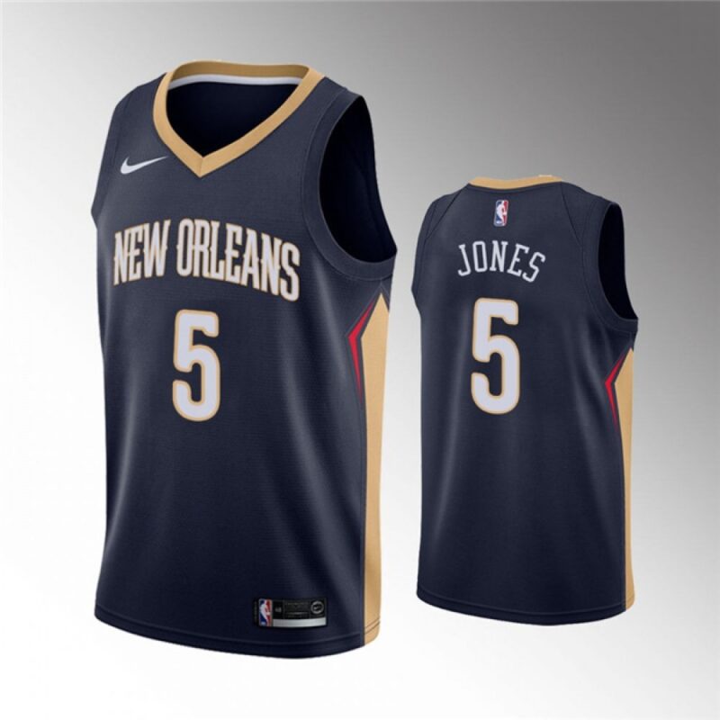 6864297abe94e_1 Men's New Orleans Pelicans #5 Herbert Jones Navy Icon Edition Stitched Jersey