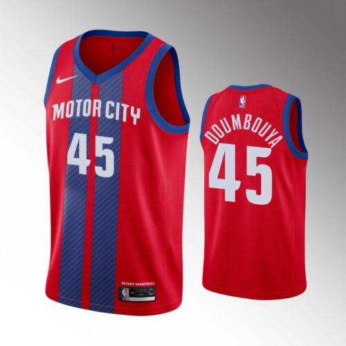 686429d59d8fb_1 Men's Detroit Pistons #45 Sekou Doumbouya Red Stitched Jersey