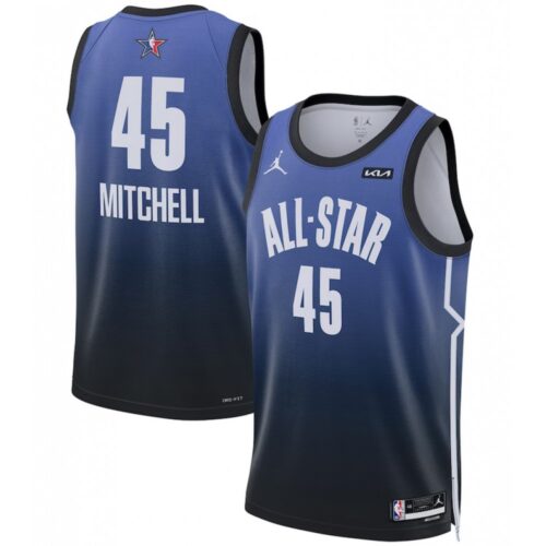 68642a0e6096d_1 Men's 2023 All-Star #45 Donovan Mitchell Blue Game Swingman Stitched Basketball Jersey