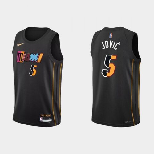 68642a265ccf5_1 Men's Miami Heat #5 Nikola Jovic 2022 Black City Edition 75th Anniversary Stitched Basketball Jersey
