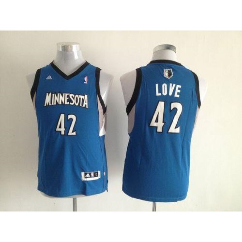 68642aaa0fb81_1 Timberwolves #42 Kevin Love Blue Stitched Youth NBA Jersey