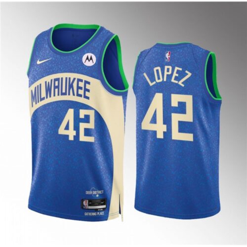 68642b2c04074_1 Men's Milwaukee Bucks #42 Robin Lopez 2023/24 Blue City Edition Stitched Basketball Jersey