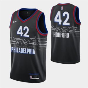 68642b39b264d_1 Men's Philadelphia 76ers #42 Al Horford 2020-21 Black City Swingman Stitched NBA Jersey