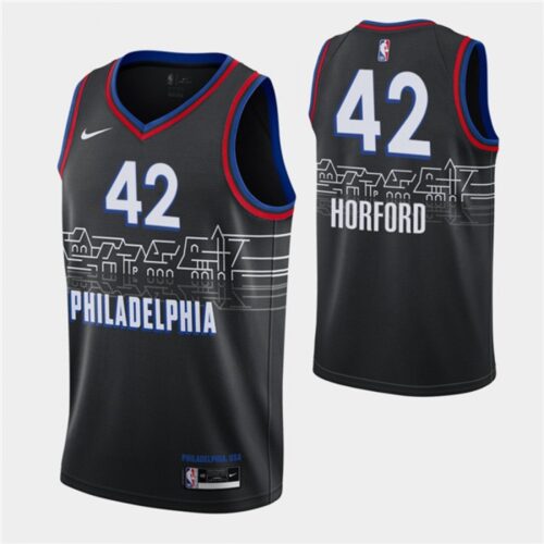 68642b39b264d_1 Men's Philadelphia 76ers #42 Al Horford 2020-21 Black City Swingman Stitched NBA Jersey