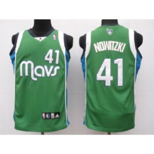 68642b878e2c7_1 Mavericks #41 Dirk Nowitzki Stitched NBA Green Jersey