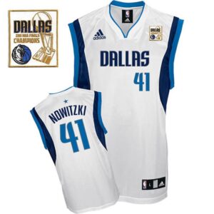 68642ba264b96_1 Mavericks 2011 Champion Patch #41 Dirk Nowitzki White Stitched NBA Jersey