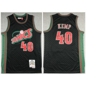 68642c02046d3_1 Men's Oklahoma City Thunder #40 Shawn Kemp Black 1995-96 Throwback SuperSonics Stitched Jersey