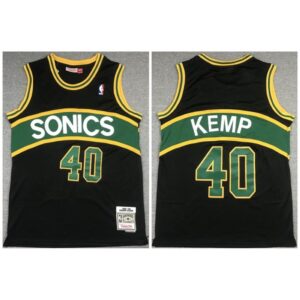 68642c0565c49_1 Men's Oklahoma City Thunder #40 Shawn Kemp Black 1994-95 Throwback SuperSonics Stitched Jersey
