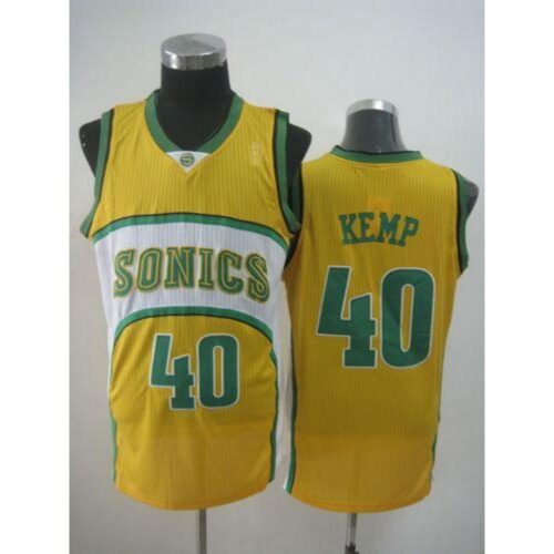 68642c20bf14f_1 Thunder #40 Shawn Kemp Yellow SuperSonics Throwback Stitched NBA Jersey