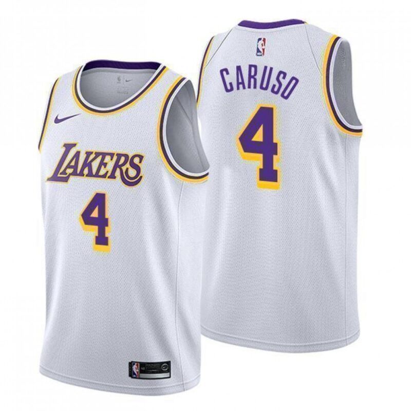 68642c27b8931_1 Men's Los Angeles Lakers #4 Alex Caruso White Stitched NBA Jersey