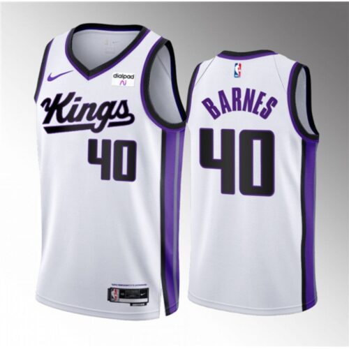 68642c380635a_1 Men's Sacramento Kings #40 Harrison Barnes White 2023/24 Association Edition Swingman Stitched Basketball Jersey