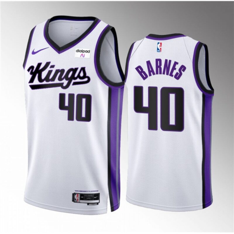 68642c380635a_1 Men's Sacramento Kings #40 Harrison Barnes White 2023/24 Association Edition Swingman Stitched Basketball Jersey