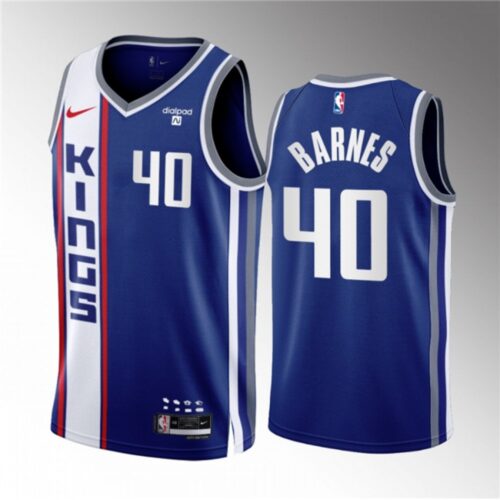 68642c421ea19_1 Men's Sacramento Kings #40 Harrison Barnes Blue 2023/24 City Edition Stitched Basketball Jersey