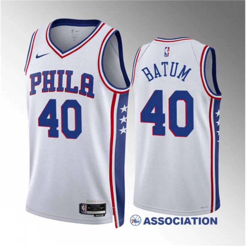 68642c5fcdd32_1 Men's Philadelphia 76ers #40 Nicolas Batum White Association Edition Stitched Jersey