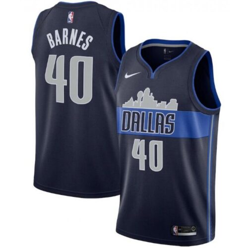 68642c69d348e_1 Men's Dallas Mavericks #40 Harrison Barnes Navy Statement Edition Swingman Stitched Jersey