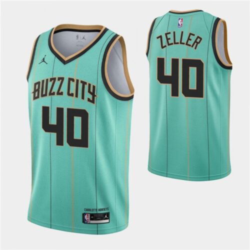 68642c6d42c08_1 Men's Charlotte Hornets #40 Cody Zeller 2020-21 Teal City Edition Swingman Stitched Jersey