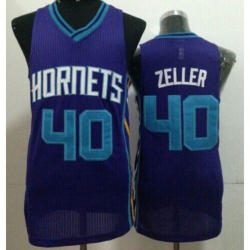 68642c7428aba_1 Revolution 30 Hornets #40 Cody Zeller Purple Stitched NBA Jersey