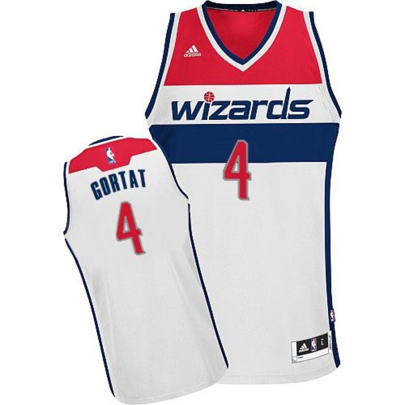 68642c8550101_1 Revolution 30 Wizards #4 Marcin Gortat White Stitched NBA Jersey