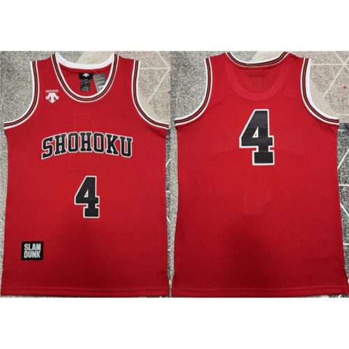 68642c88ab1b8_1 Men's Shohoku #4 Slam Dunk Red Stitched Basketball Jersey
