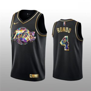 68642ce75d8e3_1 Men's Los Angeles Lakers #4 Rajon Rondo 2021/22 Black Golden Edition 75th Anniversary Diamond Logo Stitched Basketball Jersey