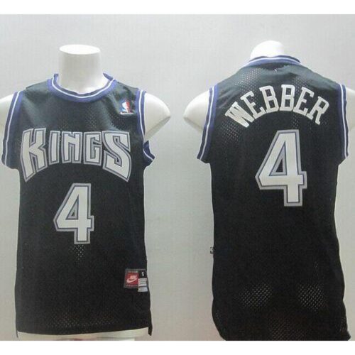 68642d197e816_1 Kings #4 Chris Webber Black Throwback Stitched NBA Jersey