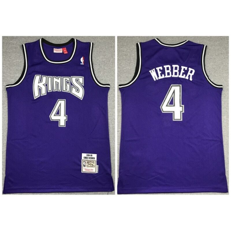 68642d234d621_1 Men's Sacramento Kings #4 Chris Webber Purple Throwback Stitched Jersey