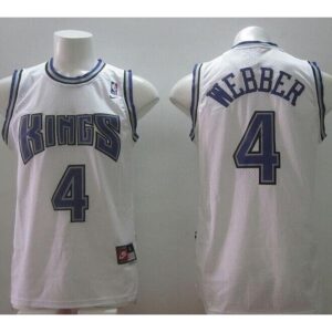68642d269f138_1 Kings #4 Chris Webber White Home Throwback Stitched NBA Jersey