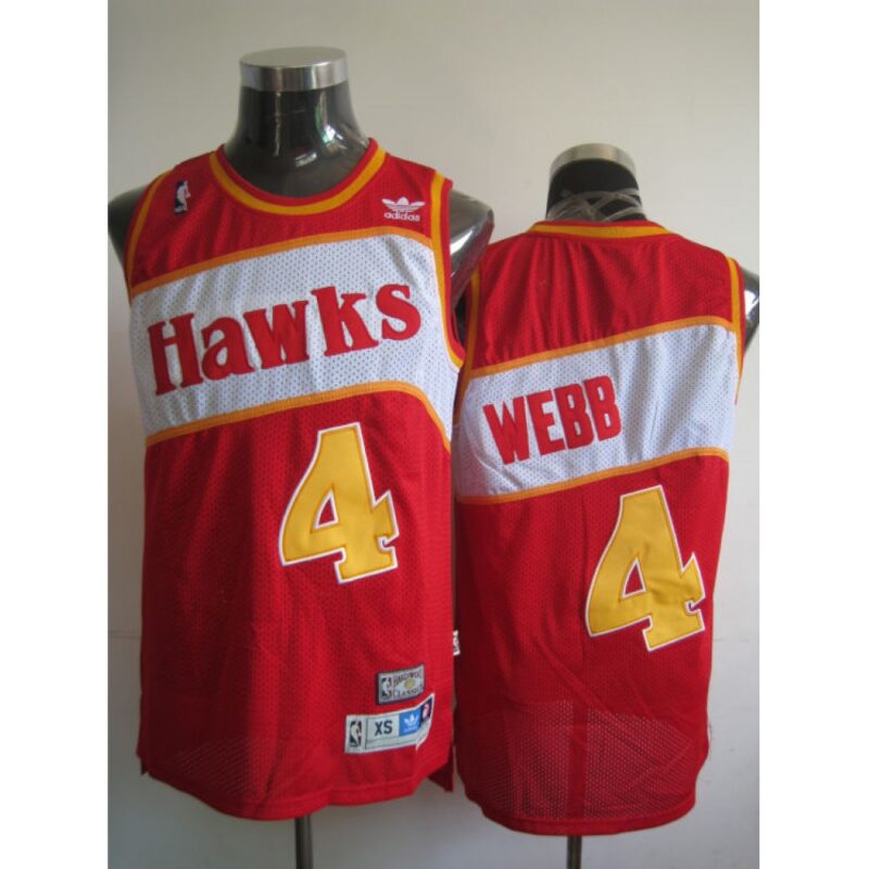 68642d5fab919_1 Hawks #4 Spud Webb Red Stitched Throwback NBA Jersey