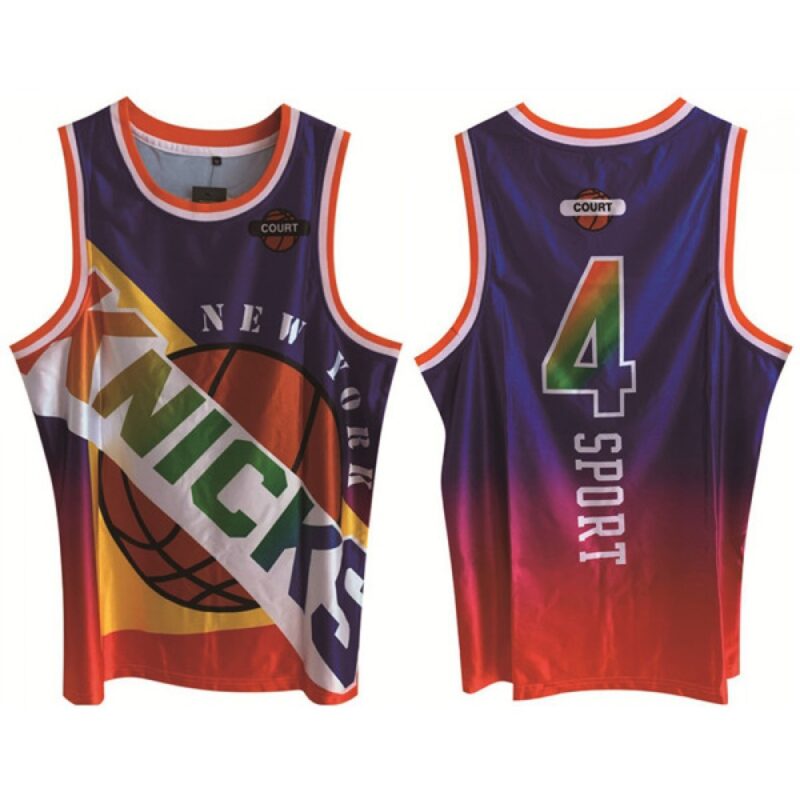 68642d814907c_1 Men's New Yok Knicks #4 Derrick Rose Purple Print Basketball Jersey