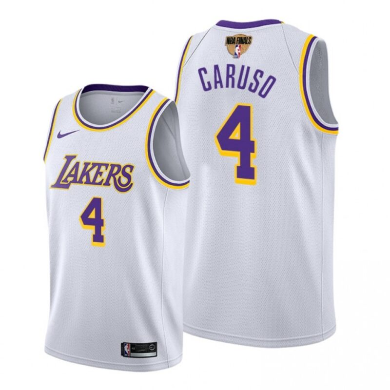 68642dbd99499_1 Men's Los Angeles Lakers #4 Alex Caruso 2020 White Finals Bound Association Edition Stitched Jersey