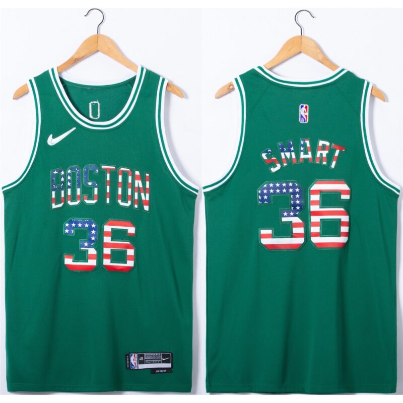 68642dd91826f_1 Men's Boston Celtics #36 Marcus Smart USA Flag Green Stitched Jersey