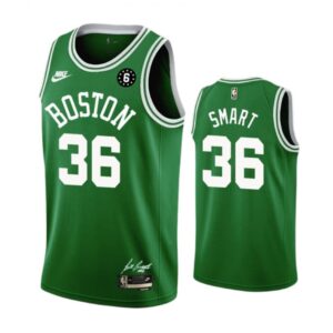 68642dedd6730_1 Women's Boston Celtics #36 Marcus Smart Green No.6 Patch Stitched Basketball Jersey(Run Small)