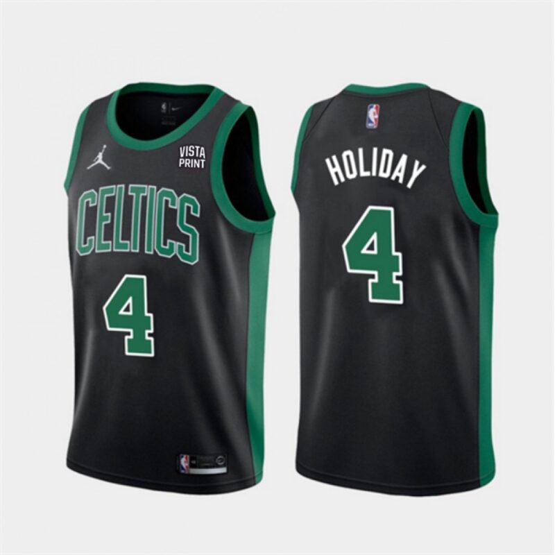 68642dfe07216_1 Men's Boston Celtics #4 Jrue Holiday Black 2023 Statement Edition Stitched Basketball Jersey