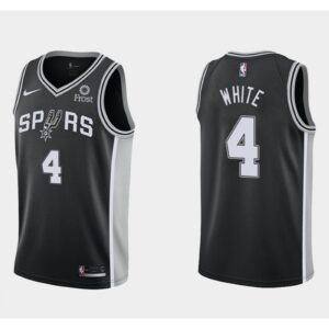 68642e64d7d85_1 Men's San Antonio Spurs #4 Derrick White Icon Edition Black Icon Edition Stitched Jersey