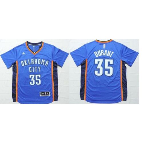 68642e8666378_1 Thunder #35 Kevin Durant Blue Short Sleeve Stitched NBA Jersey